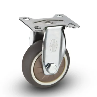 TRP PVC Hub Chrome Finish Double Ball Bearing Caster Wheel
