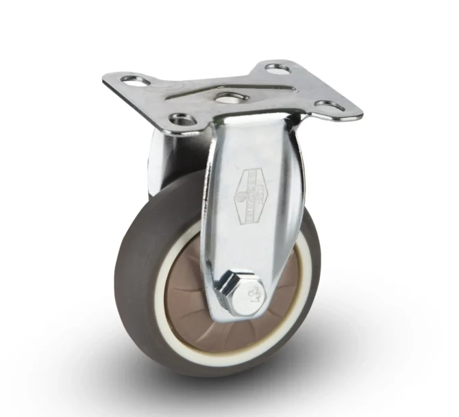 TRP PVC Hub Chrome Finish Double Ball Bearing Caster Wheel