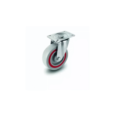 Polyurethane Double Ball Bearing Sandwich Caster Wheel for Trolley