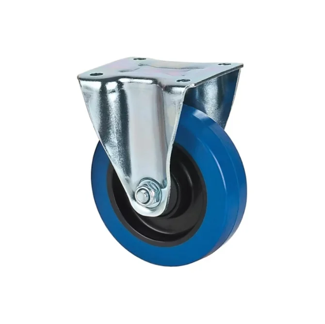 Elastic Rubber Nylon Hub Double Ball Bearing Caster Wheel for Trolley - Image 3