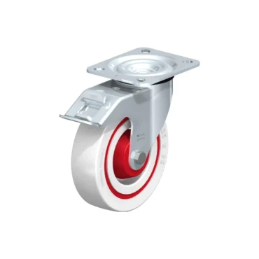 Polyurethane Double Ball Bearing Sandwich Caster Wheel for Trolley