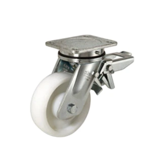 Polyurethane Nylon Hub Double Ball Bearing Caster Wheel