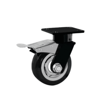 Heavy Duty Polyurethane PU  hub Double Ball Bearing Wheel for Trolley/Furniture