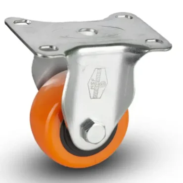 NSF Germany Yellow Polyurethane PP Hub Single Ball Bearing Caster Wheel for Trolley/Furniture