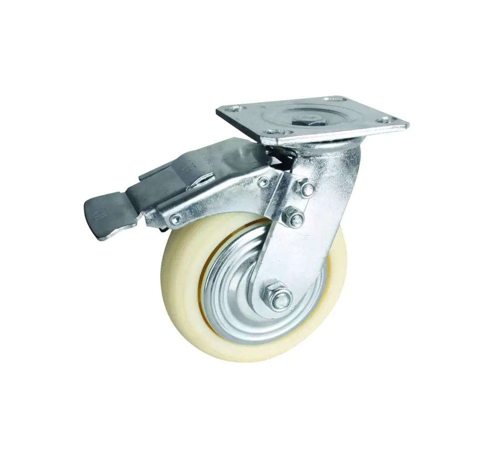 Steel Core Hub Double Ball Bearing Caster Wheel