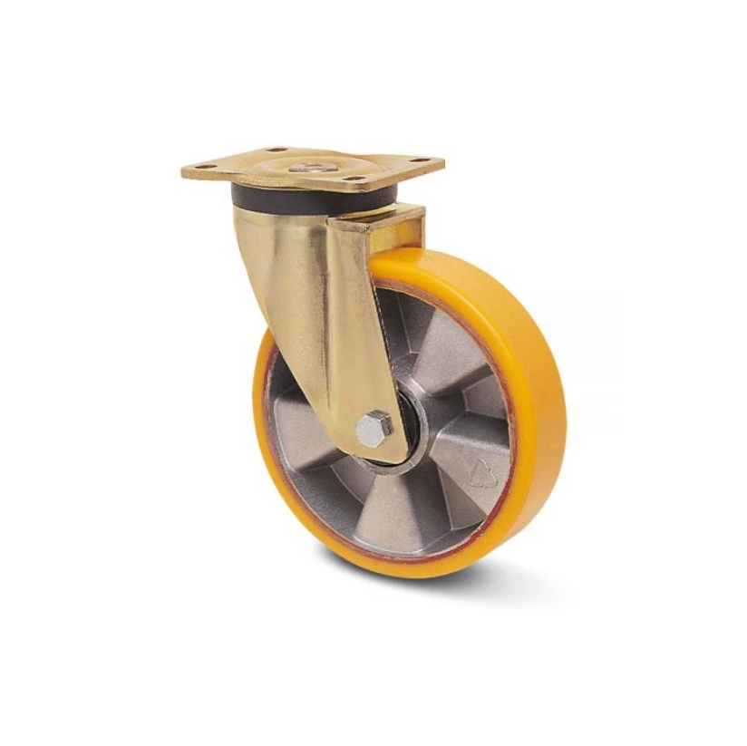 Heavy-duty polyurethane caster with aluminum hub